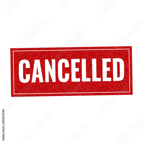 Canvastavla Red cancelled stamp sign with grunge texture
