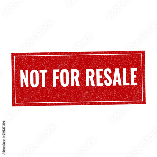 Red not for resale stamp sign with grunge texture