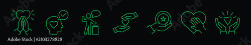 Foto Trust line icon set