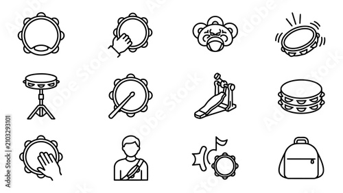 Foto Tambourine and Percussion Instrument Icons