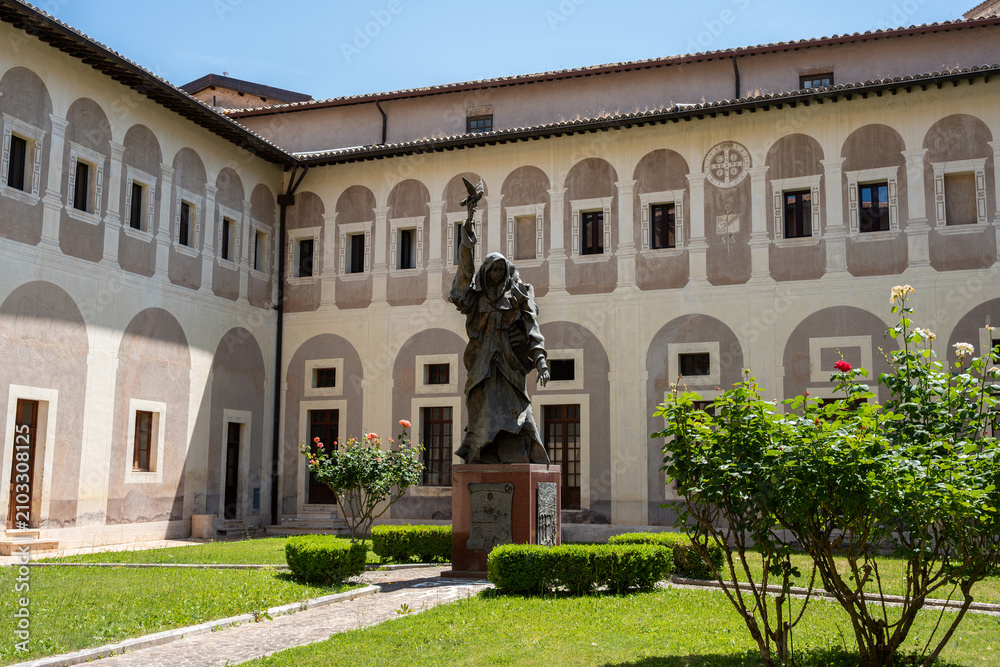 Obraz premium Subiaco. The Monastery of Saint Scholastica