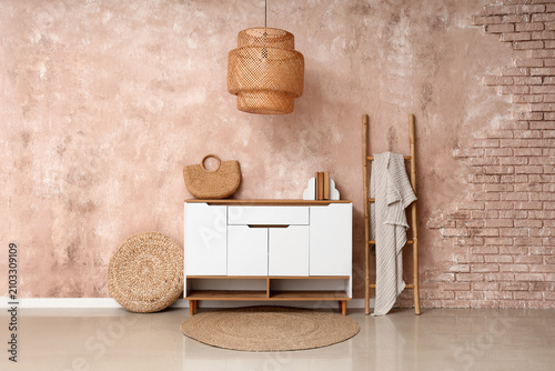 Interior of stylish room wi...