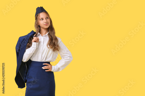Cute teenage thoughtful ste...