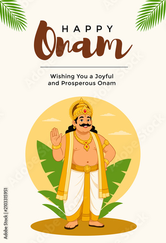 Happy Onam Celebration Vector Post
