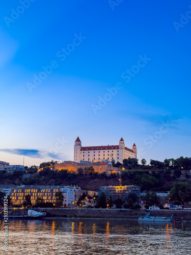 Photography Dusk view of Bratislava Castle