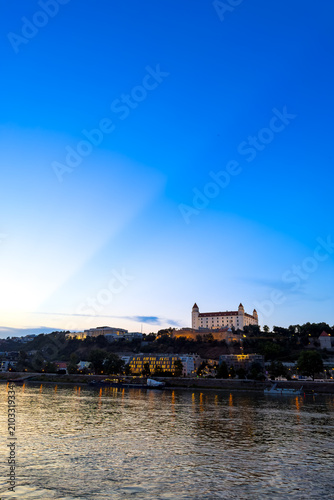 Photography Dusk view of Bratislava Castle