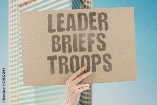 Fotografie "Leader Briefs Troops" Commander addresses the soldiers