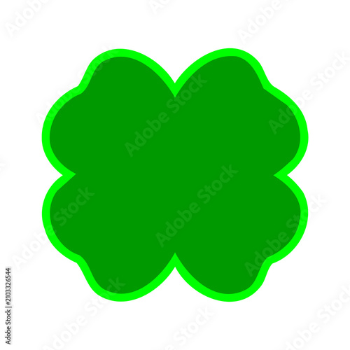Modern Green Floral Graphic Decorative Shape