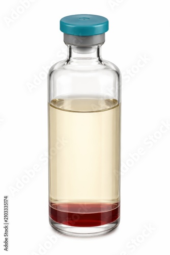 Sterile Blood Culture Collection Bottle for Sepsis Detection and Clinical Microbiology Testing on White Background