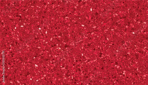 Tableau sur toile A vibrant red terrazzo texture featuring small scattered stone fragments and aggregate particles, creating a modern seamless pattern for architectural surfaces and elegant interior design backgrounds