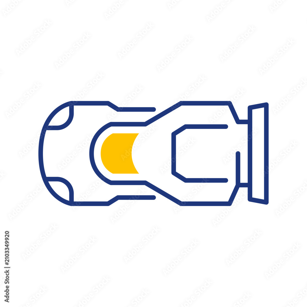 Fototapeta premium Race car icon. Transport and motorsport line symbol. Color.