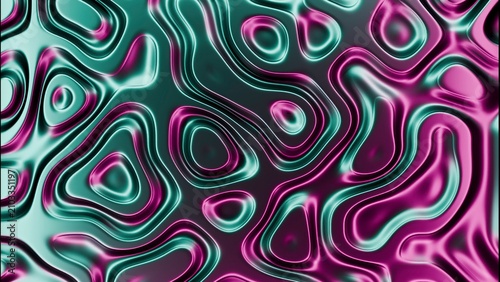 Φωτογραφία Glossy teal and magenta abstract surface with shifting reflective highlights acr