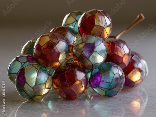 Stained glass grapes
