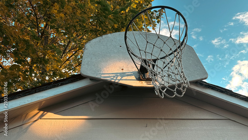 Tableau sur toile Basketball hoop and net