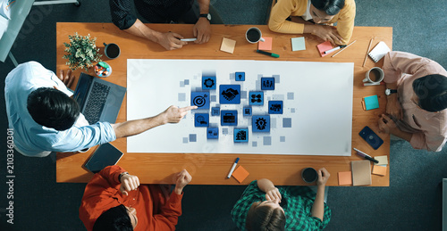 Bild auf Leinwand B2B strategy and technology transforming business-to-business operations, optimizing communication, and enhancing market efficiency with digital B2B tools and innovation