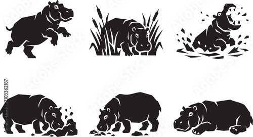 Photography A set of behemoths. Hand drawn vector illustration