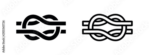 Cuadro en lienzo Knot icon, symbolizing strength, security, connection, bond, or complexity and problem-solving
