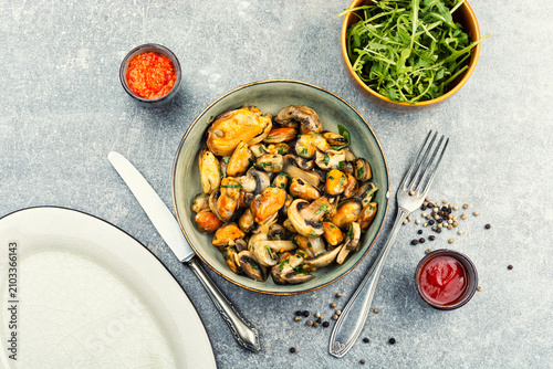 Delicious seafood salad.
