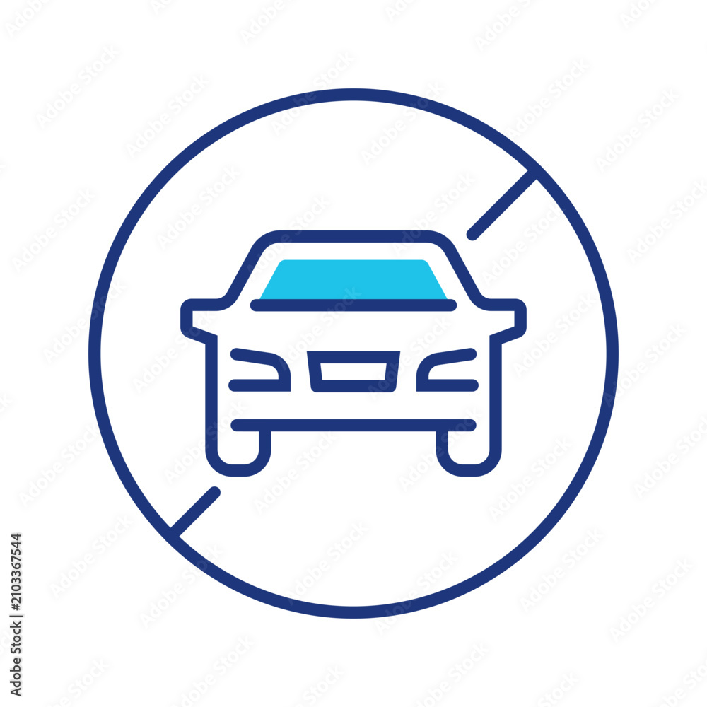 Fototapeta premium Drunk driving icon. Safety and road safety line symbol. Color.