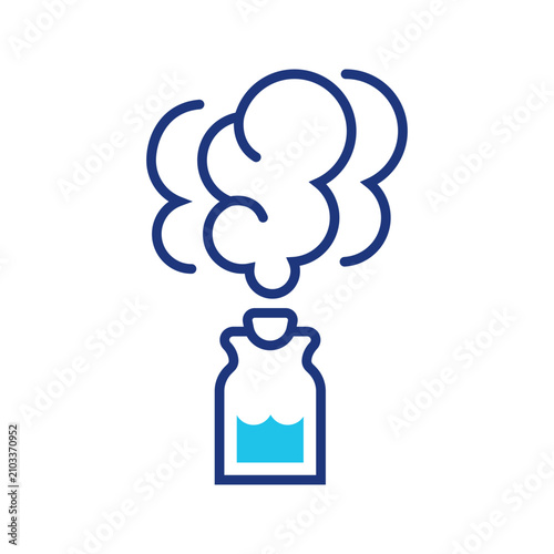 Cuadro en lienzo Chemical reaction icon