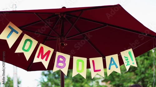 Colorful banner spelling 