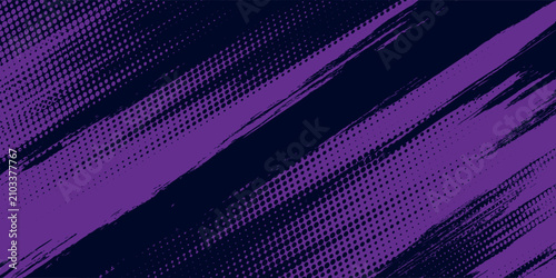 Dots halftone purple and blue color pattern gradient grunge texture background. Dots pop art comics sport style modern blue abstract background. Vector