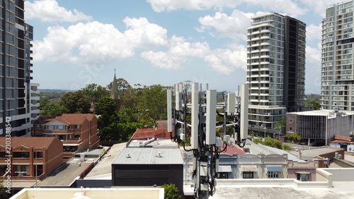 Mobile telecommunications towers in the city