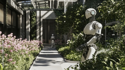 Robots in a modern garden