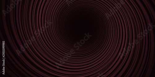 Foto Dark red spiral tunnel abstract background with hypnotic vortex effect
