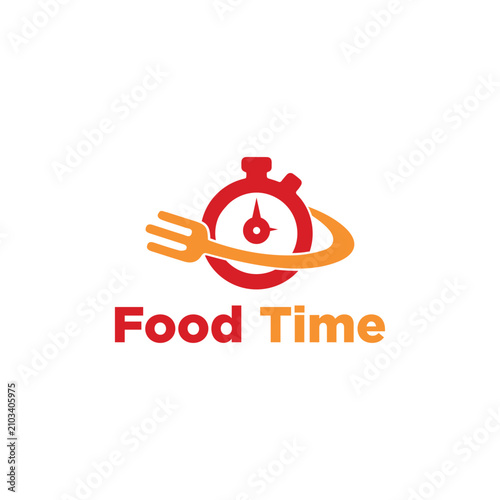 Food Time Logo Vector Simple