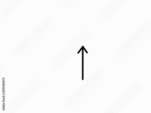 red arrow on white background