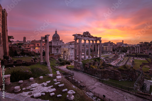Roman Forum during sunrise
