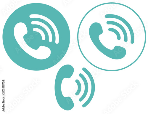 Bild auf Leinwand TELEPHONE ICONS