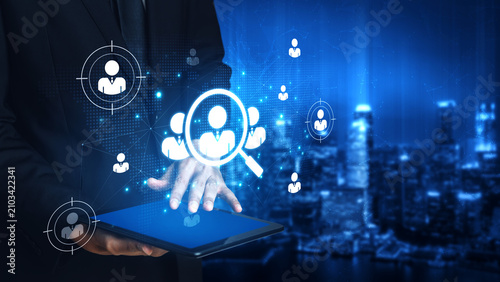 Cuadro en lienzo Concept of global talent acquisition and human resources