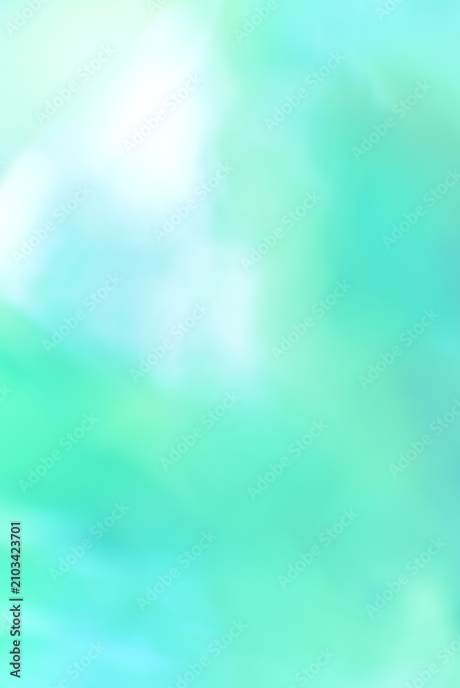 Obraz premium 緑色のグラデーション背景 爽やかな夏のイメージの抽象背景