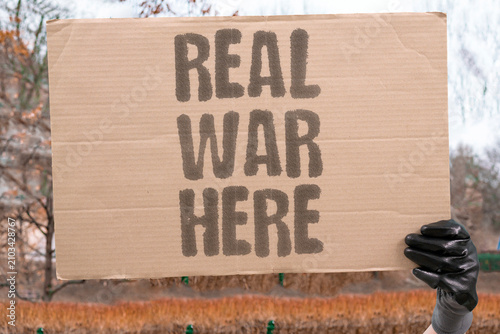 Fotografie "Real War Here" The true nature of war is ground combat