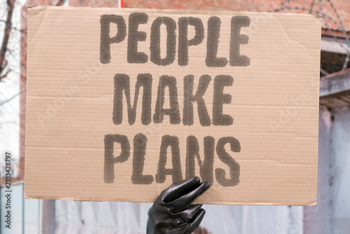 Принти на полотні "People Make Plans" Human presence is embedded in every plan
