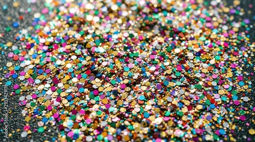 Multicolor Hexagon Glitter Texture Background for Festive Celebration Design Projects and Creative Crafting Projects with Vibrant Sparkle and Shimmering Confetti Effect