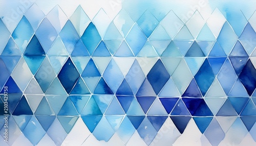 blue and white watercolor triangles background wallpaper