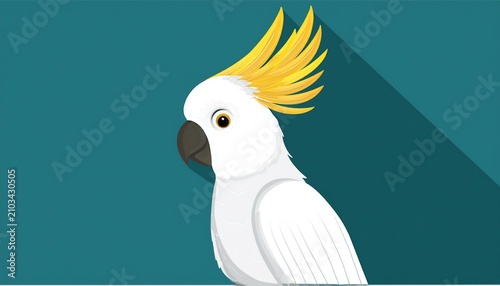 cute cockatoo side view