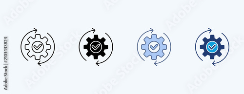 Progress Multiple Icon Illustration Vector