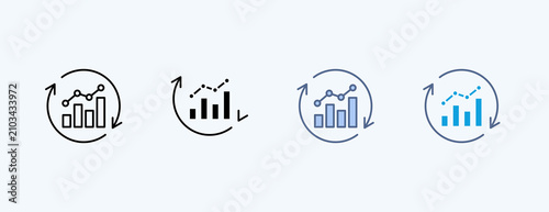 Continuous Improvement Multiple Icon Illustration Vector