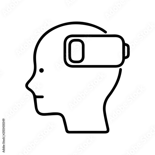 low battery in head icon