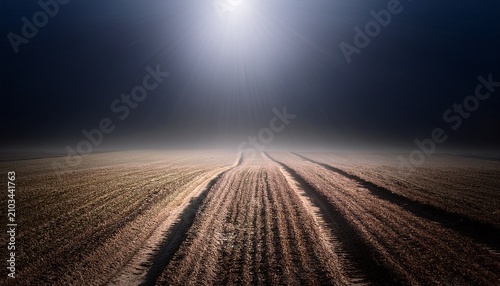 a dark empty field with a subtle faint trace of residual illumination lingering after the main source has vanished completely energy low key trace