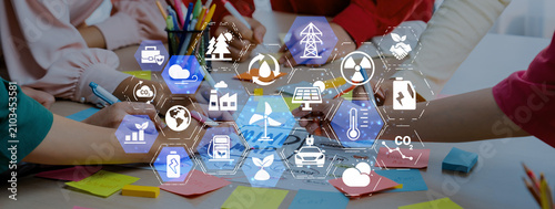 Foto Clean energy supports sustainability, and clean energy sources reduce pollution