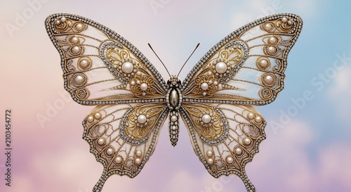 Ornate butterfly decoration illustration
