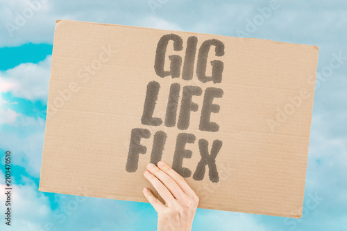 Tableau sur toile "Gig Life Flex" Freelancing offers schedule freedom