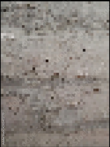 Abstract White Wall Mosaic Pixel Background with Soft Neutral Color Blocks