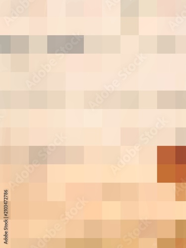 Abstract Beige Mosaic Pixel Background with Soft Neutral Color Blocks