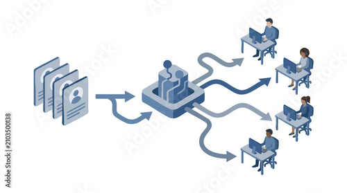 Workforce Management System Effectively Allocates Tasks and Resources from a Centralized Platform to Diverse Employees Working on Computers